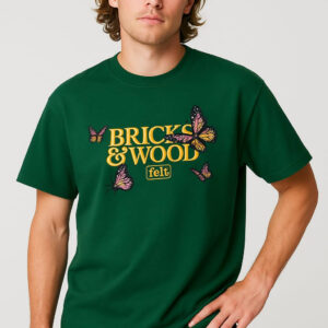Brick's & Woods Men's Embroidered Oversized T-Shirt