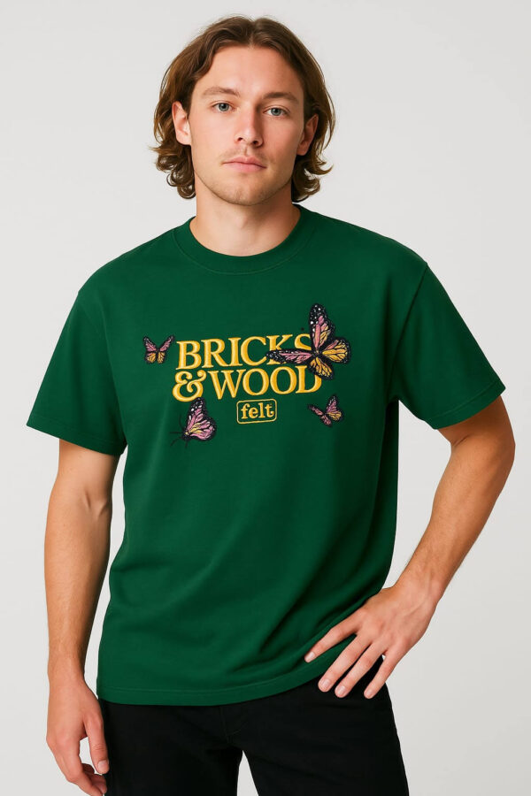 Brick's & Woods Men's Embroidered Oversized T-Shirt