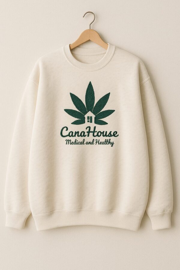 'Cana House' Men's Embroidered Sweatshirt - Beige