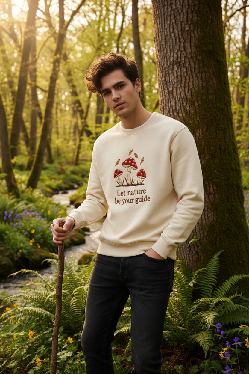 mushroom Cream Sweatshirt