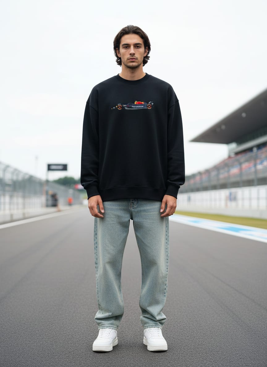 F1 Racing Bolide Mens Oversized Sweatshirt