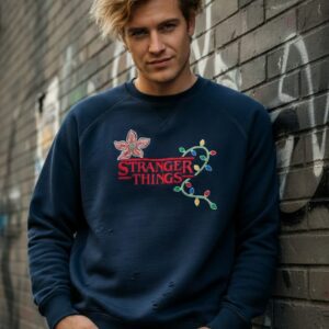 Demogorgon Blossom: Blue oversized sweatshirt