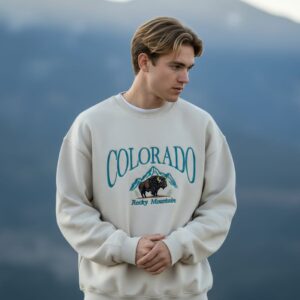 Colorado Rocky Mountain Embroidered Sweatshirt