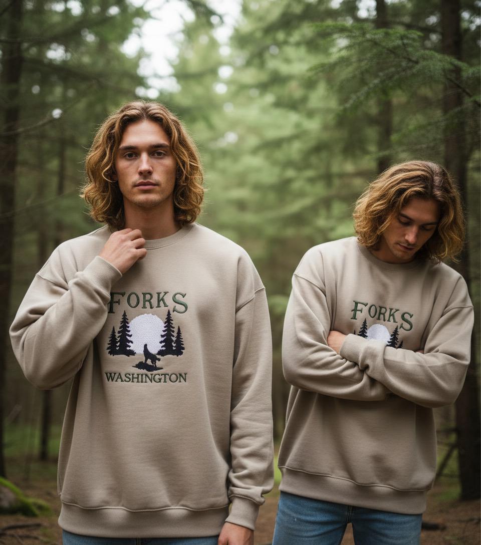 Forks Washington Forest Embroidered Sweatshirt - Image 2