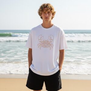 Coastal Vibes Embroidered Oversized T-Shirt